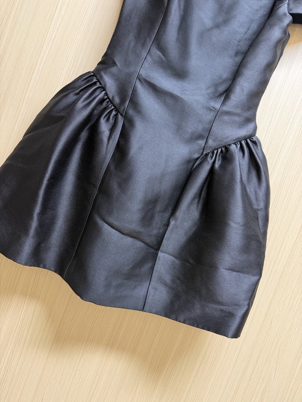 Self Portrait Black Taffeta Collared Mini Dress - Picture 10 of 14